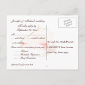 のゲスト結婚RSVPコンチシーシェル インビテーションポストカード (裏面)