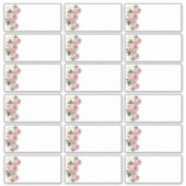 のゲ結婚ストアドレス名前ラベルの追加ピンクフローラ シール (正面)