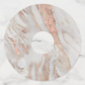 のゲ結婚ストワインマーカー識別子バラ金ゴールド ワイングラスタグ (裏面)