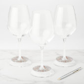 のゲ結婚ストワインマーカー識別子バラ金ゴールド ワイングラスタグ (セット)