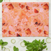 のコピーのように見える薄いステンドテ葉クスチャ キッチンタオル (折り畳み)