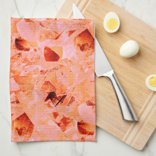 のコピーのように見える薄いステンドテ葉クスチャ キッチンタオル (四つ折り)