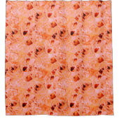 のコピーのように見える薄いステンドテ葉クスチャ シャワーカーテン (正面)