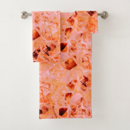 のコピーのように見える薄いステンドテ葉クスチャ バスタオルセット