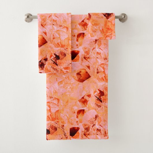 のコピーのように見える薄いステンドテ葉クスチャ バスタオルセット (インサイチュ)