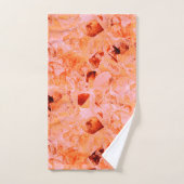 のコピーのように見える薄いステンドテ葉クスチャ バスタオルセット (ハンドタオル)