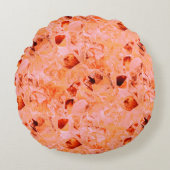 のコピーのように見える薄いステンドテ葉クスチャ ラウンドクッション (正面)