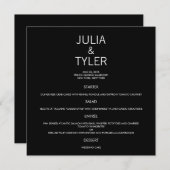 のコンテンポラリーメ結婚ニュー・カード メニュー (正面/裏面)