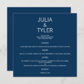 のコンテンポラリーメ結婚ニュー・カード メニュー (正面/裏面)