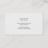 のコンフォーマルト結婚ラントホワイト 名刺 (裏面)
