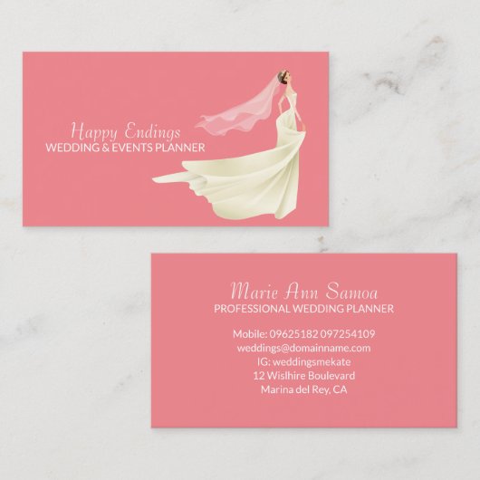 のコーディネーター結婚名刺テンプレート 名刺 (正面/裏面)