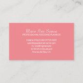 のコーディネーター結婚名刺テンプレート 名刺 (裏面)