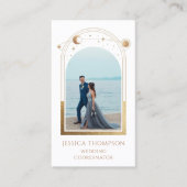 のコーディネ結婚ーター写真白金ゴールド天空 名刺 (正面)