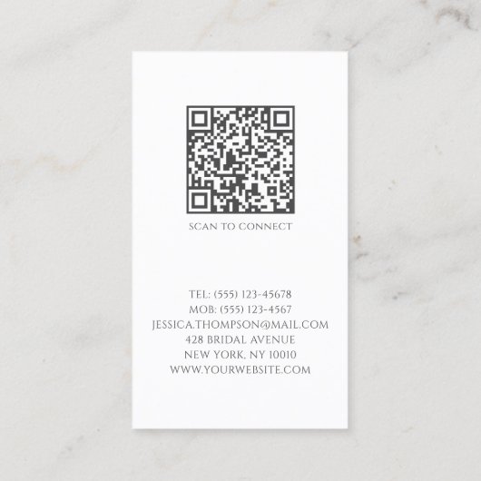 のコーディネ結婚ーター写真白銀の天空 名刺 (裏面)