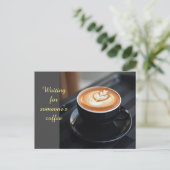 のコーヒーを待っている ポストカード (スタンド正面)