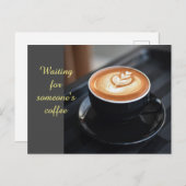 のコーヒーを待っている ポストカード (正面/裏面)