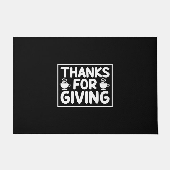 のコーヒ感謝していーア与えート ドアマット (正面)