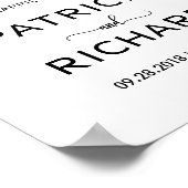 のサインの後は幸せに結婚ようこそ ポスター (角)