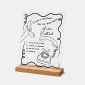 のサイン用の音声結婚ゲストブックメッセージ アクリルサイン (傾斜)