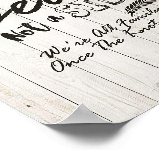 のサイン結婚は、サイドの多肉質の木ではない座席を選ぶ ポスター (角)