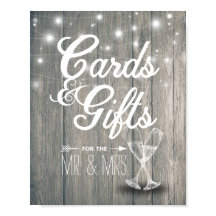 のサイン結婚カード&ギフトシャンパングラスウッド