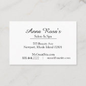 *~*のサロン及びスパの上品の抽象芸術の青い芸術的 名刺 (裏面)