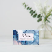 *~*のサロン及びスパの芸術的な青い上品の抽象芸術 予約カード (スタンド正面)