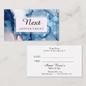 *~*のサロン及びスパの芸術的な青い上品の抽象芸術 予約カード (正面/裏面)