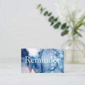 *~*のサロン及びスパの芸術的な青い上品の抽象芸術 予約カード (スタンド正面)