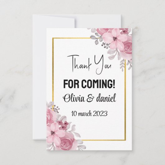 のサンキューカードに来感謝 (正面)