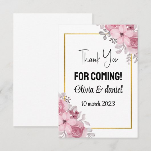 のサンキューカードに来感謝 (正面/裏面)