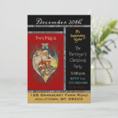 のサンタクキスをするリスマスパーティー 招待状 (スタンド正面)