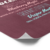 のシグニチャー結婚ドリンクメニューブルゴーニュバラ ポスター (角)