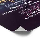 のシグニ結婚チャードリンクメニューフローラストリングライト ポスター (角)