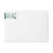 |のシダの森林群葉のまわりの覆いは結婚式を去ります ラップアラウンドラベル (正面)