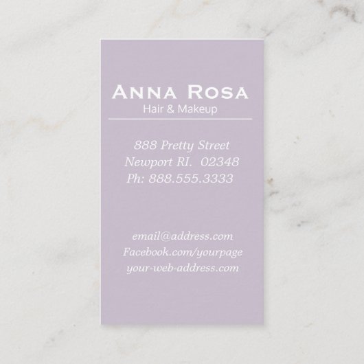 *~*のシックで幾何学的な金ゴールドの紫色のマゼンタの水彩画 名刺 (裏面)