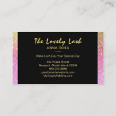 *~*のシックな金ゴールドのラベンダーは延長額を打ちます 名刺 (裏面)