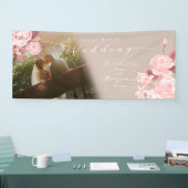 のシック結婚バラフォトバナー 横断幕 (トレードショー)
