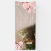 のシック結婚バラフォトバナー 横断幕 (縦)