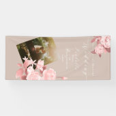 のシック結婚バラ写真垂直 横断幕 (横)