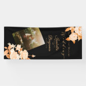 のシック結婚バラ写真垂直 横断幕 (横)
