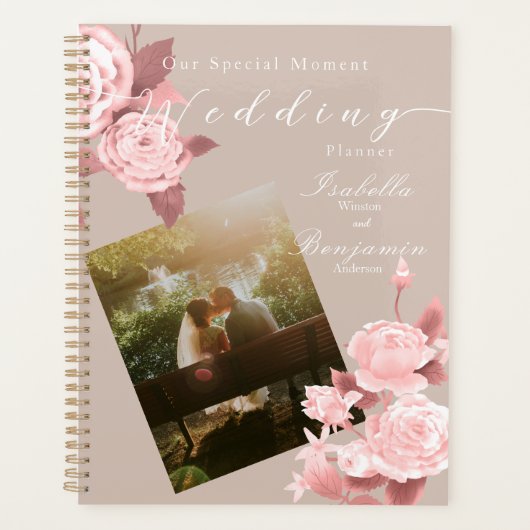 のシック結婚バラ写真 プランナー手帳 (正面)