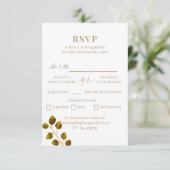 のシック結婚モノグラム 出欠カード (スタンド正面)