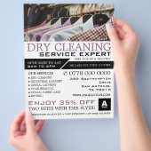 のシャぶら下がったツ、ドライクリーナー、クリーニングサービス チラシ (手)