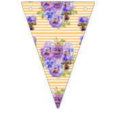 のシャビー結婚ビーパステルフラワーズフローラパーティーバンティング バンティングフラッグ (第3の旗)