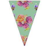 のシャビー結婚ビーパステルフラワーズフローラパーティーバンティング バンティングフラッグ (第2の旗)