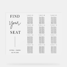 のシンプルすり付きアクリル結婚座面 アクリルサイン