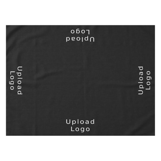 のシンプルロゴを追加するRestaurant Black テーブルクロス (正面(横))