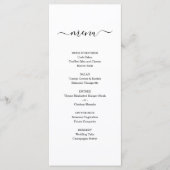 のシンプル他の結婚特別な機会のメニュー プログラム (正面)