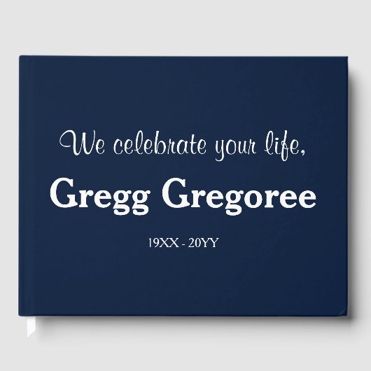 のシンプル哀悼のゲストブック ゲストブック (正面)